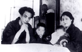 芥川龍之介と妻・文、子どもたち